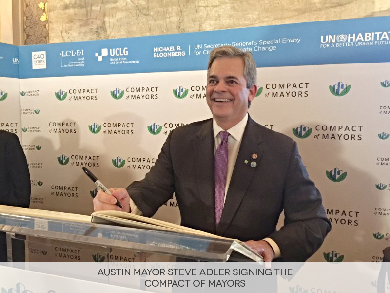 Mayor Steve Adler Signs Climate Agreement
