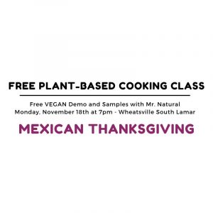 Thanksgiving Cooking Class
