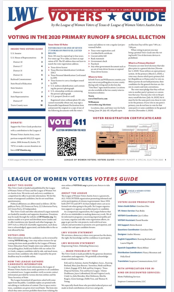 League of Women Voters Guide