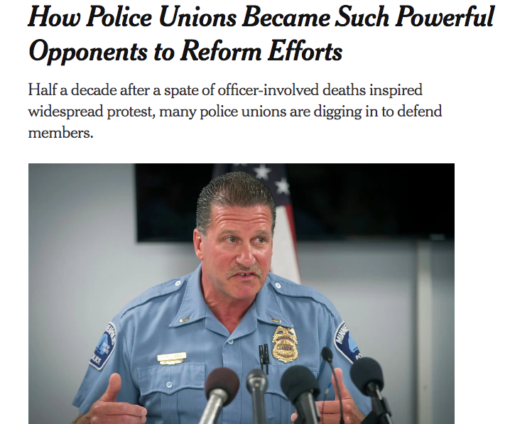 How Police Unions Became Such Powerful Opponents To Reform Efforts