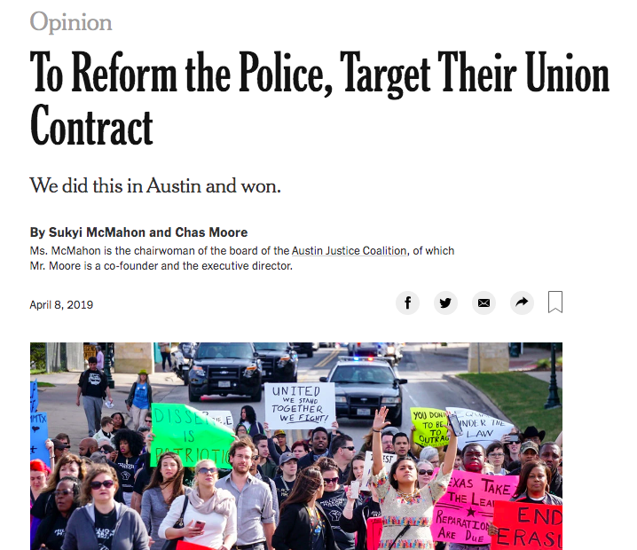 To Reform The Police, Target Their Union Contract
