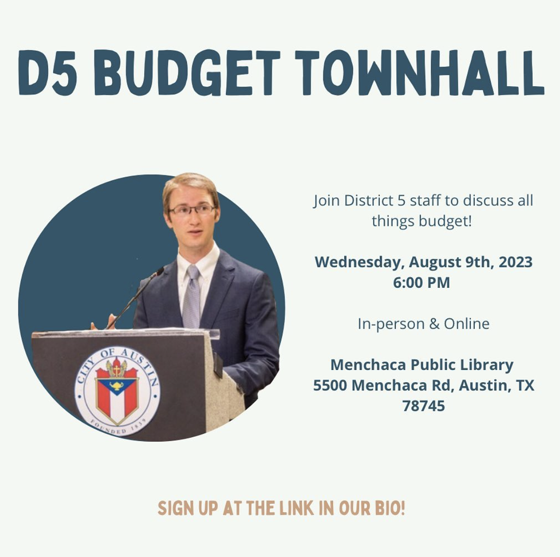 District 5 Budget Town Hall
